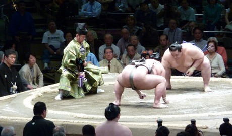 A Japanese passer-by helped my wife and I to see the last hour of a Sumo Tournament. He was typical of the way the Japanese will go out of their way to help.